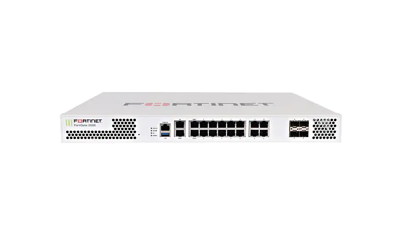 Fortinet FortiGate 200E – security appliance – with 1 year FortiCare 24X7 S